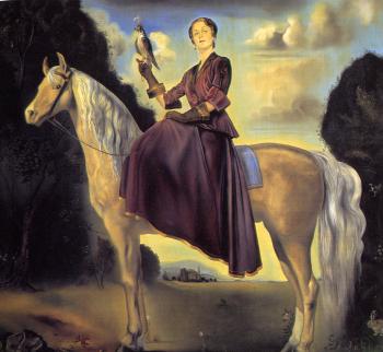薩爾瓦多 達利 騎馬的幻想-鄧恩夫人的肖像